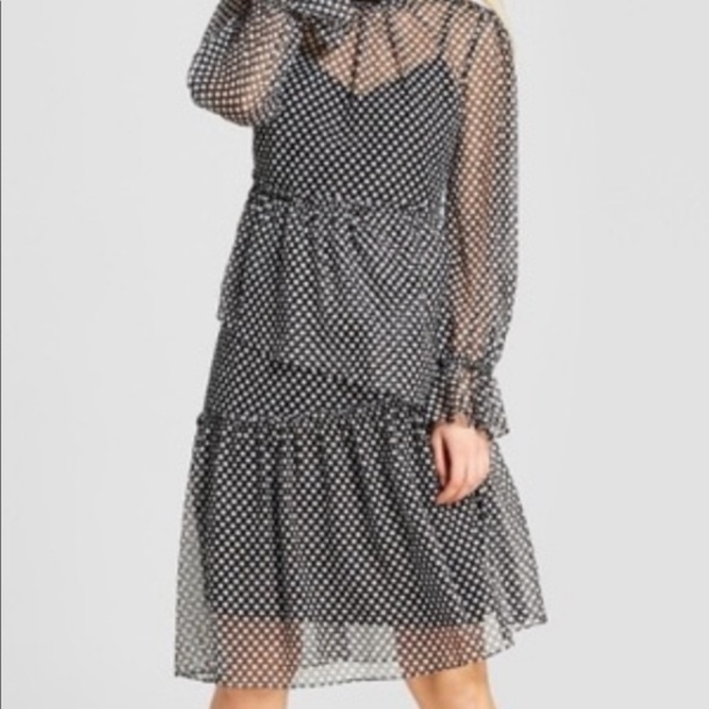 Who What Wear Polka Dot Dress